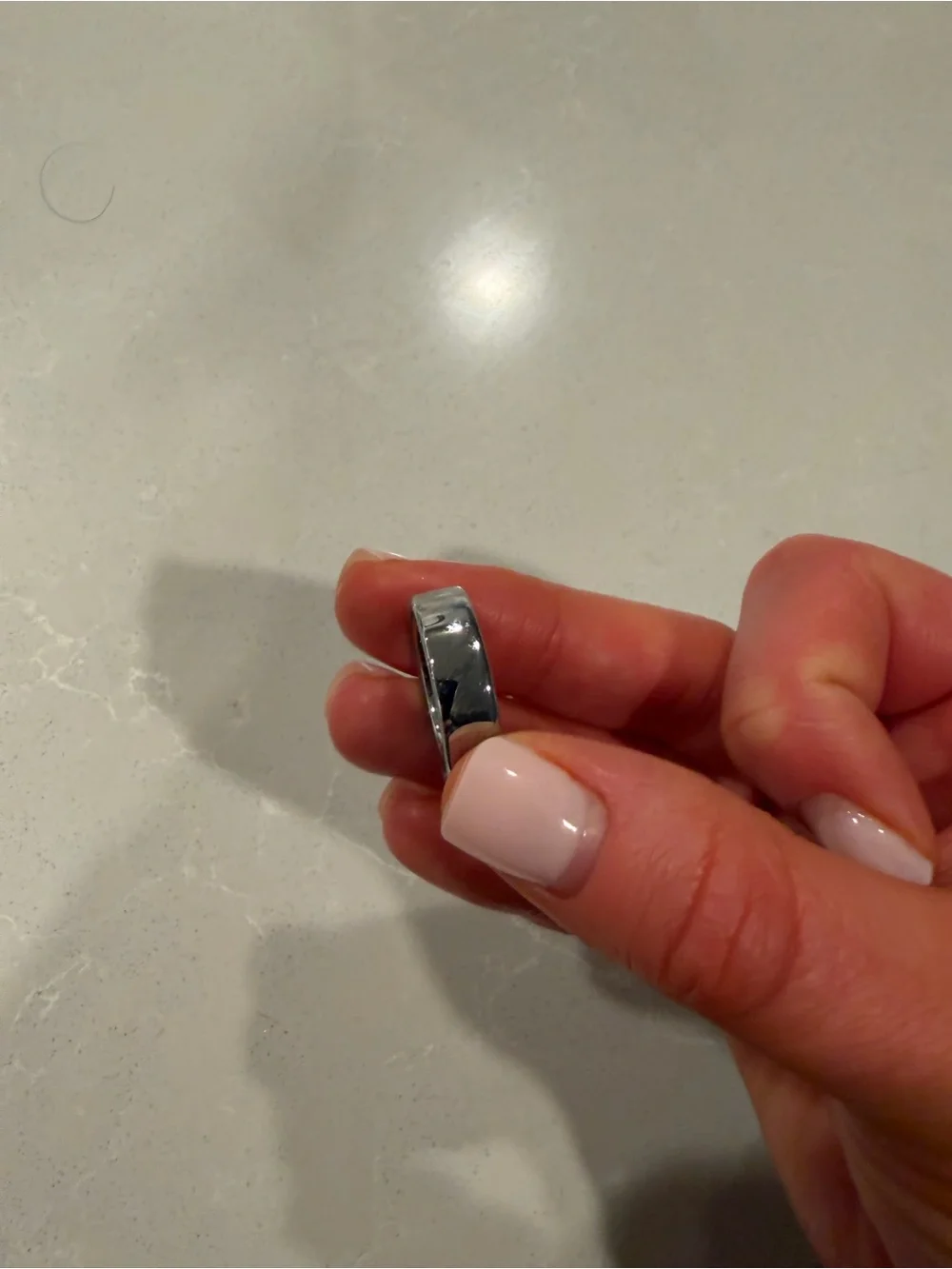 Oura 5 Silver Tone Metallic Smart Ring